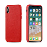 Genuine Italian Leather Litchi Pattern Slim Classic iPhone Case - iiCase