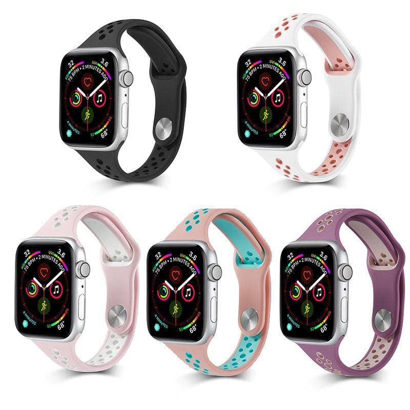 Skinny style sport soft silicone breath Apple watch band - iiCase