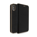 Ultra slim designed leather magnet flip wallet metal bumper iPhone Case - iiCase