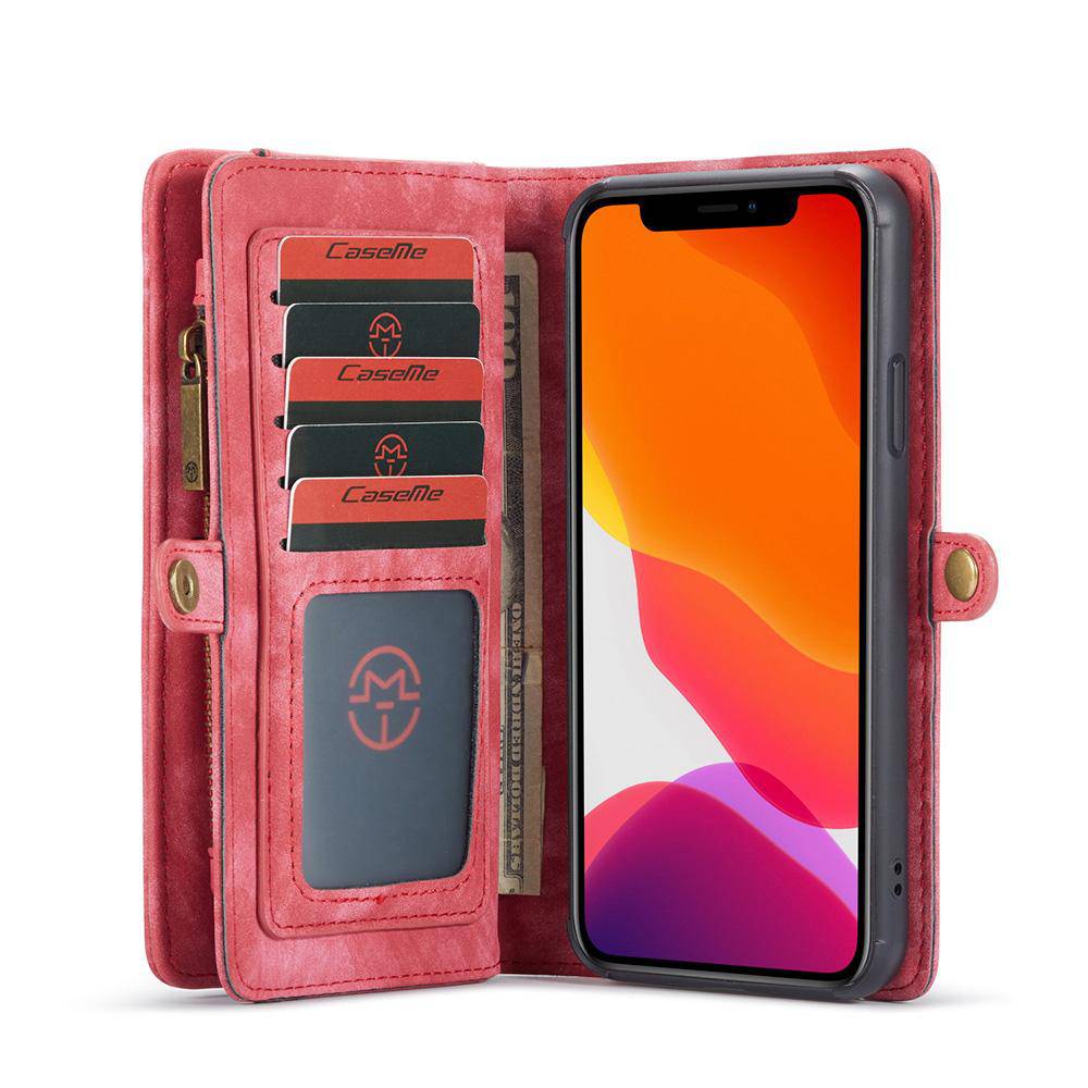 Vintage leather mega storage wallet detachable iPhone case - iiCase